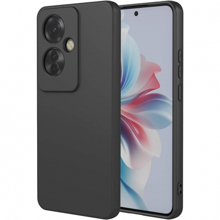 Huse de telefoane - Husa de Protectie, Flippy, pentru Oppo Reno 11 F, Liquid Silicone, cu Microfibra pe Interior, Protectie Antisoc, Compatibil Incarcare Wireless, Negru
