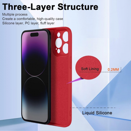 Husa de Protectie, Flippy, pentru Oppo Reno 11 F, Liquid Silicone, cu Microfibra pe Interior, Protectie Antisoc, Compatibil Incarcare Wireless, Rosu [4]