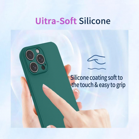 Husa de Protectie, Flippy, pentru Oppo Reno 11 F, Liquid Silicone, cu Microfibra pe Interior, Protectie Antisoc, Compatibil Incarcare Wireless, Verde [2]