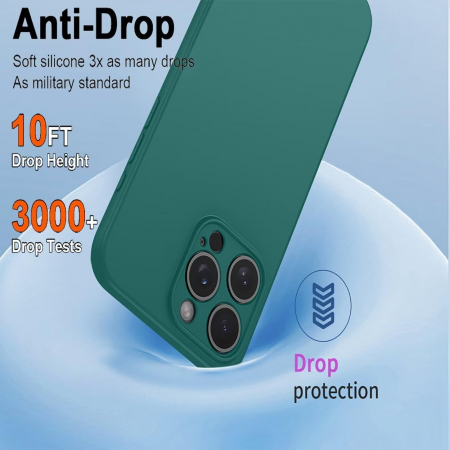 Husa de Protectie, Flippy, pentru Oppo Reno 11 F, Liquid Silicone, cu Microfibra pe Interior, Protectie Antisoc, Compatibil Incarcare Wireless, Verde [5]