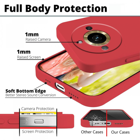 Husa de Protectie, Flippy, pentru Realme 11 Pro Plus, Liquid Silicone, cu Microfibra pe Interior, Protectie Antisoc, Compatibil Incarcare Wireless, Rosu [3]