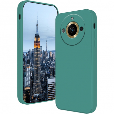 Huse de telefoane - Husa de Protectie, Flippy, pentru Realme 11 Pro Plus, Liquid Silicone, cu Microfibra pe Interior, Protectie Antisoc, Compatibil Incarcare Wireless, Verde
