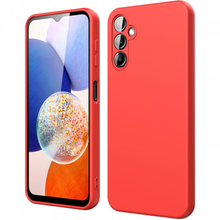 Huse de telefoane - Husa de Protectie, Flippy, pentru Samsung Galaxy A15, Liquid Silicone, cu Microfibra pe Interior, Protectie Antisoc, Compatibil Incarcare Wireless, Rosu