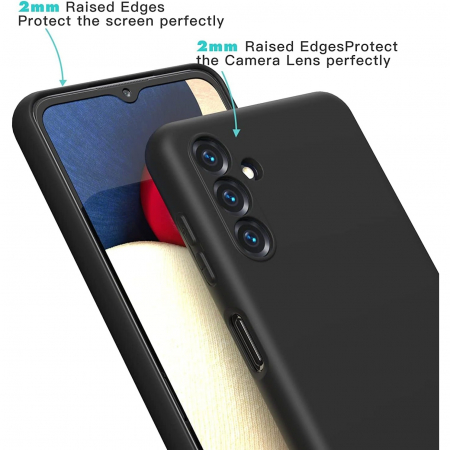 Husa de Protectie, Flippy, pentru Samsung Galaxy S23 FE, Liquid Silicone, cu Microfibra pe Interior, Protectie Antisoc, Compatibil Incarcare Wireless, Negru [5]