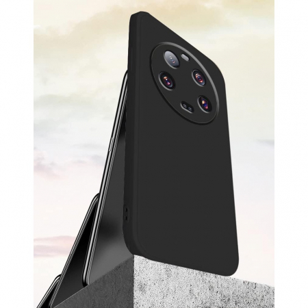 Husa de Protectie, Flippy, pentru Xiaomi 14 Ultra, Liquid Silicone, cu Microfibra pe Interior, Protectie Antisoc, Compatibil Incarcare Wireless, Negru [2]