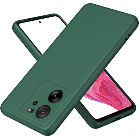 Huse de telefoane - Husa de Protectie, Flippy, pentru Xiaomi Redmi 13T, Liquid Silicone, cu Microfibra pe Interior, Protectie Antisoc, Compatibil Incarcare Wireless, Verde