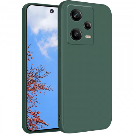 Huse de telefoane - Husa de Protectie, Flippy, pentru Xiaomi Redmi Note 12 Pro 5G, Liquid Silicone, cu Microfibra pe Interior, Protectie Antisoc, Compatibil Incarcare Wireless, Verde
