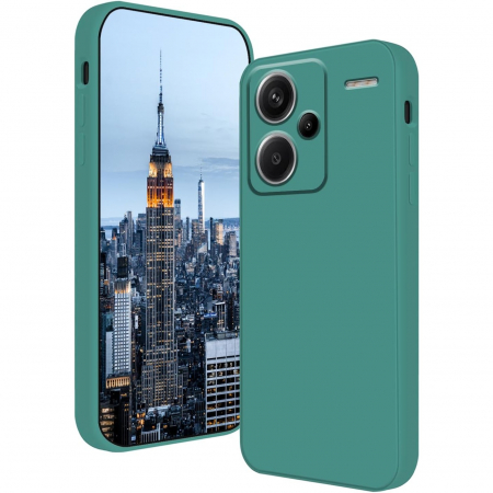 Huse de telefoane - Husa de Protectie, Flippy, pentru Xiaomi Redmi Note 13 Pro Plus 5G, Liquid Silicone, cu Microfibra pe Interior, Protectie Antisoc, Compatibil Incarcare Wireless, Verde