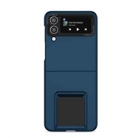 GSM - Husa de protectie Flippy, Pliere Tridimensionala, Multifunctionala, PC, pentru Samsung Galaxy Z Flip 4 / Z Flip 4 5G, Albastru