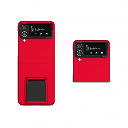 Husa de protectie Flippy, Pliere Tridimensionala, Multifunctionala, PC, pentru Samsung Galaxy Z Flip 4 / Z Flip 4 5G , Rosu [5]