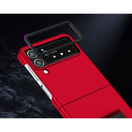 Husa de protectie Flippy, Pliere Tridimensionala, Multifunctionala, PC, pentru Samsung Galaxy Z Flip 4 / Z Flip 4 5G , Rosu [6]