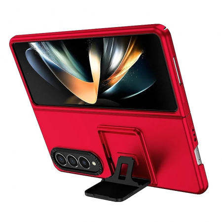 Husa cu Pliere 3D - Husa de protectie Flippy, Pliere Tridimensionala, Multifunctionala, PC, pentru Samsung Galaxy Z Fold 4 5G, Rosu