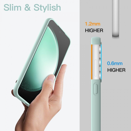 Husa de Protectie Matte TPU, Flippy, pentru Samsung Galaxy S23 FE 5G, Protectie Camera, Antisoc, Antizgariere, Antialunecare, Acoperire Completa, Verde [4]