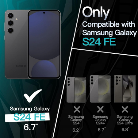 Husa de Protectie Matte TPU, Flippy, pentru Samsung Galaxy S24 FE, Protectie Camera, Antisoc, Antizgariere, Antialunecare, Acoperire Completa, Negru [5]