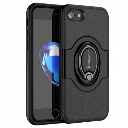 Husa de protectie pentru Apple iPhone 7/8 Ipaky Ring Negru [2]