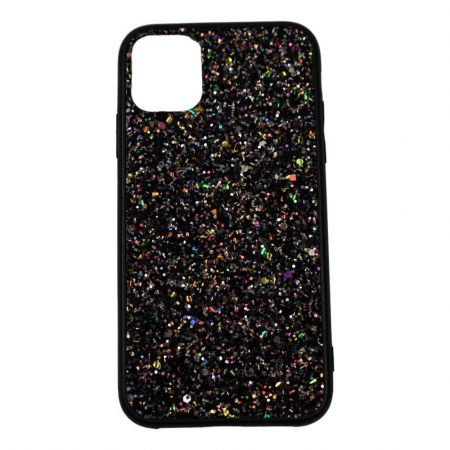 Sub 99 Lei - Husa de protectie pentru Apple iPhone SE 2020 Sparkling Glitter TPU Negru