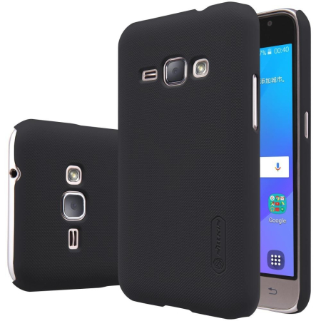 Husa de protectie pentru Samsung Galaxy J1 2015 Nillkin Frosted Shield Negru + Folie de protectie [2]