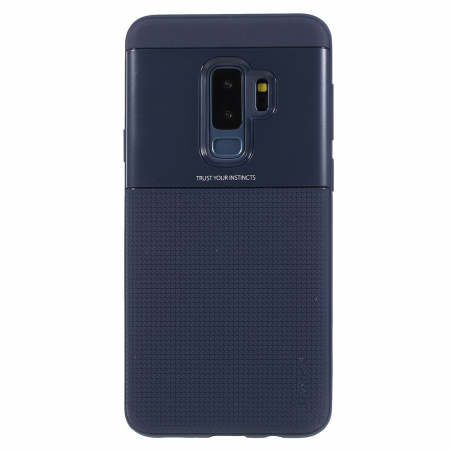 Husa de protectie pentru Samsung Galaxy S9 Plus Ipaky Elegant Grid Design TPU Hybrid Albastru [3]