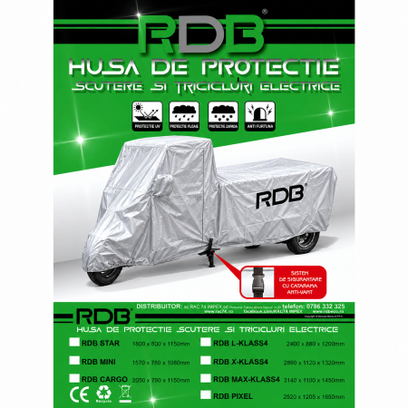 Accesorii vehicule electrice - Husă de Protecție pentru Triciclu Max-Klass4 - accesoriu original