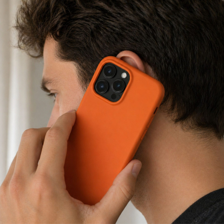 Husa de Protectie Telefon, Flippy, Compatibila cu iPhone 16 Pro Max, Silicon Premium Antisoc, Anti-Zgirieturi, MagSafe, Acces Camera Control, Protectie 360, Interior Microfibra, Portocaliu [3]