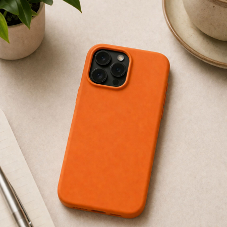 Husa de Protectie Telefon, Flippy, Compatibila cu iPhone 16 Pro, Silicon Premium Antisoc, Anti-Zgirieturi, MagSafe, Acces Camera Control, Protectie 360, Interior Microfibra, Portocaliu [2]