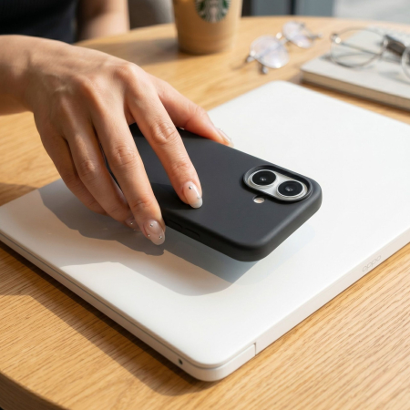 Husa de Protectie Telefon, Flippy, Compatibila cu iPhone 16, Silicon Premium Antisoc, Anti-Zgirieturi, MagSafe, Acces Camera Control, Protectie 360, Interior Microfibra, Negru [2]