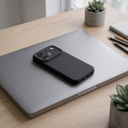 Husa de Protectie Telefon, Flippy, Compatibila cu iPhone 17 Pro Max, Silicon Premium Antisoc, Protectie Completa 360, Design Modern, Anti-Zgirieturi, Interior Microfibra, Negru [3]