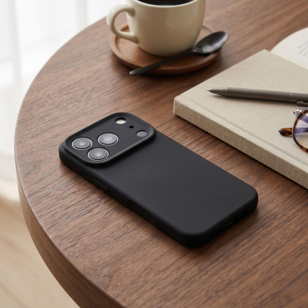 Husa de Protectie Telefon, Flippy, Compatibila cu iPhone 17 Pro Max, Silicon Premium Antisoc, Protectie Completa 360, Design Modern, Anti-Zgirieturi, Interior Microfibra, Negru [2]