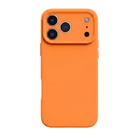 GSM - Husa de Protectie Telefon, Flippy, Compatibila cu iPhone 17 Pro, Silicon Premium Antisoc, Protectie Completa 360, Design Modern, Anti-Zgirieturi, Interior Microfibra, Portocaliu