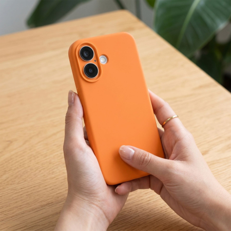 Husa de Protectie Telefon, Flippy, Compatibila cu iPhone 17, Silicon Premium Antisoc, Protectie Completa 360, Design Modern, Anti-Zgirieturi, Interior Microfibra, Portocaliu [1]