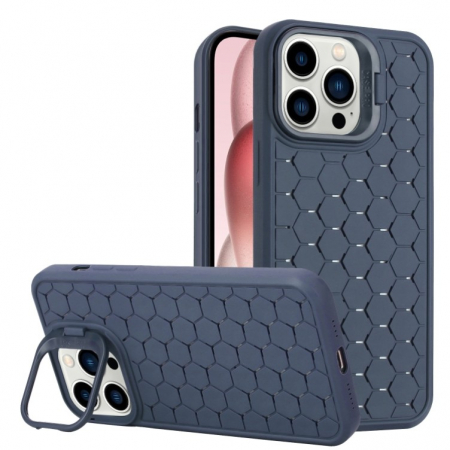 Huse de telefoane - Husa de Protectie TPU, Flippy, pentru Apple iPhone 15, 3D Cube, cu Inel, Protectie Camera, Antisoc, Antizgariere, Antialunecare, Acoperire Completa, Albastru