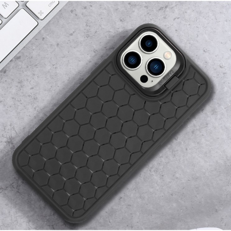 Husa de Protectie TPU, Flippy, pentru Samsung Galaxy S23, 3D Cube, cu Inel, Protectie Camera, Antisoc, Antizgariere, Antialunecare, Acoperire Completa, Negru [6]