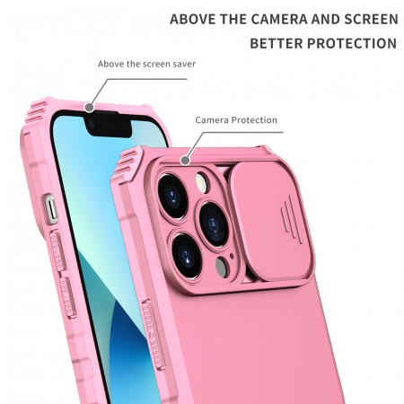 Husa Defender cu Stand pentru iPhone 11, Roz, Suport reglabil, Antisoc, Protectie glisanta pentru camera, Flippy [2]