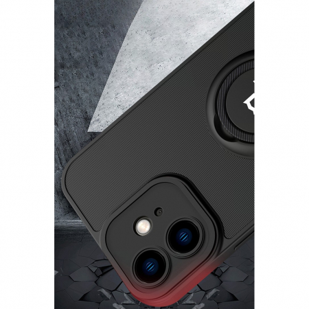 Husa Eagle Eye cu Stand pentru Huawei P20 Lite, Negru, Suport Auto Magnetic, Protectie Antisoc, Flippy [6]