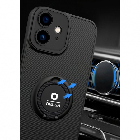 Husa Eagle Eye cu Stand pentru Huawei P20 Lite, Negru, Suport Auto Magnetic, Protectie Antisoc, Flippy [2]