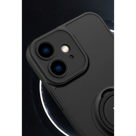 Husa Eagle Eye cu Stand pentru Huawei P20 Lite, Negru, Suport Auto Magnetic, Protectie Antisoc, Flippy [1]