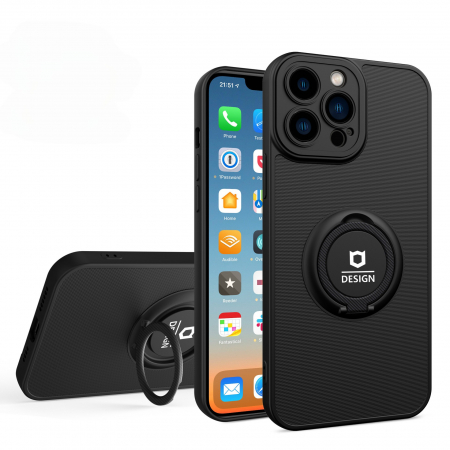 GSM - Husa Eagle Eye cu Stand pentru Samsung A52 5G, Negru, Suport Auto Magnetic, Protectie Antisoc, Flippy