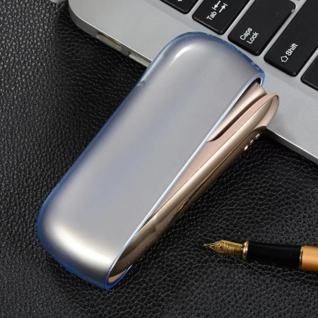 Husa Flippy pentru IQOS 3.0 DUO, de Protectie, Anti Soc si Zgarieturi, din Plastic, 12 x 4.5 cm, Albastru Transparent [4]