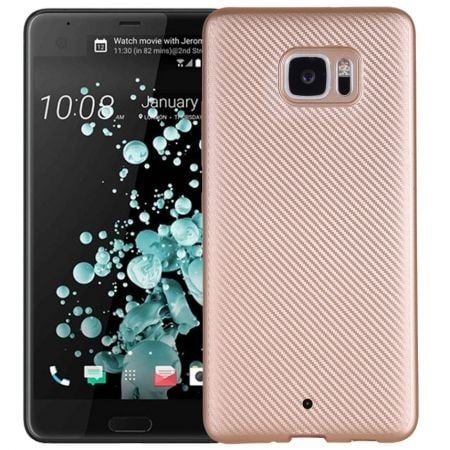 Husa HTC Desire 10 Pro i-Zore Carbon Fiber Auriu [2]