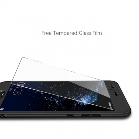 Husa Huawei P10 Plus Full Cover 360 Negru + Folie de protectie [3]