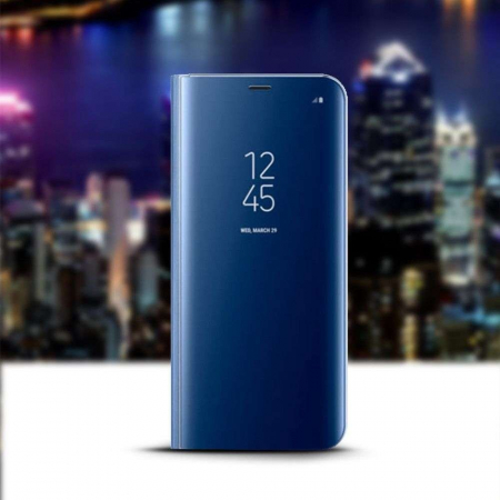 Lichidare Husa Huawei P40 Pro Flip Cover Oglinda Albastru [2]