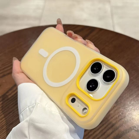 Sub 99 Lei - Husa Jelly Magnetic 2in1, Flippy, pentru iPhone 17, Magsafe, Portocaliu