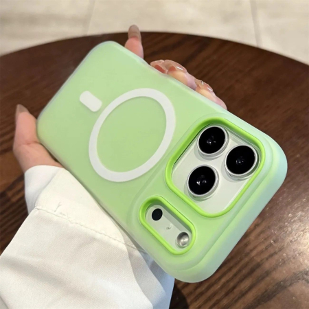 GSM - Husa Jelly Magnetic 2in1, Flippy, pentru iPhone 17 Pro, Magsafe, Verde