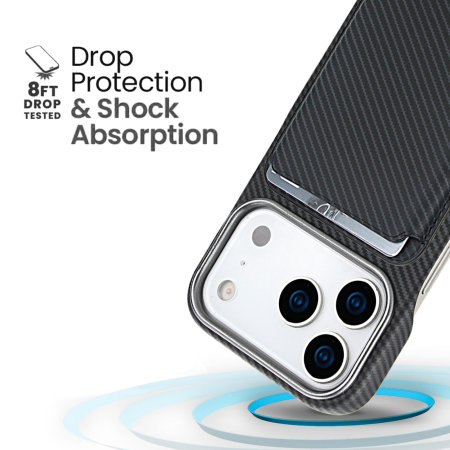 Husa Magsafe cu Suport Card, pentru iPhone 17 Pro, Flippy, Mov [5]