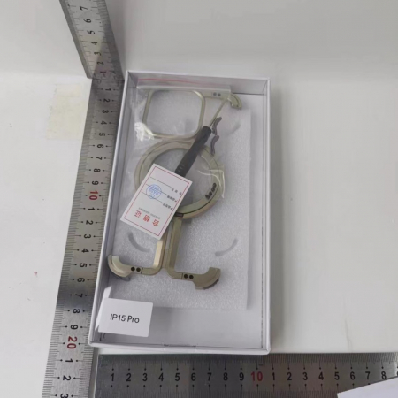 Husa MagSafe Metalica Compatibila cu iPhone 15 Pro Max, Flippy, Clear Case, Aliaj de Aluminiu, cu Magnet, fara Rama, Antisoc, Antizgariere, Incarcare Wireless, Gri Metalizat [12]