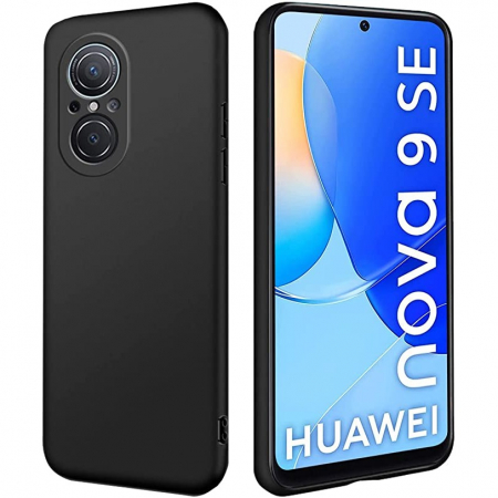 Lichidare stoc - Lichidare Husa Matte TPU pentru Huawei NOVA 9 SE, Flippy, Silicon Slim, Protectie Antisoc, Negru