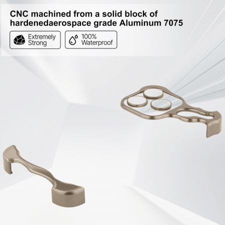 Husa Metalica Compatibila cu iPhone 16 Pro, Flippy, Protectie pentru Colturile Telefonului si Camera, Aliaj, Antisoc, Antizgariere, Auriu [4]