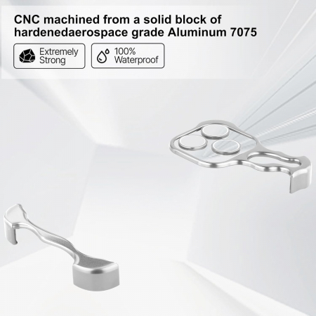 Lichidare de stoc Husa Metalica Compatibila cu iPhone 16 Pro Max, Flippy, Protectie pentru Colturile Telefonului si Camera, Aliaj, Antisoc, Antizgariere, Argintiu [4]