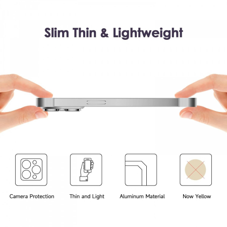 Husa Metalica Edgeless Compatibila cu iPhone 16 Pro, Flippy, Protectie pentru Colturi si Camera, Aliaj Aluminiu, Antisoc, Antizgariere, Argintiu Titan [6]