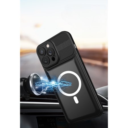 Husa pentru Apple iPhone 13 Pro MagSafe, Urban Armor, Flippy, Negru, suport magnetic [3]